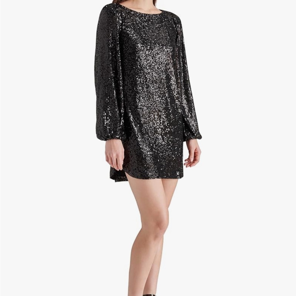 Steve Madden Deloren Dress Black Sequin Dress